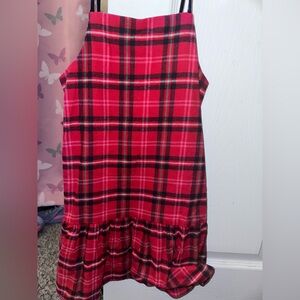 5T Girls Red Plaid Dress